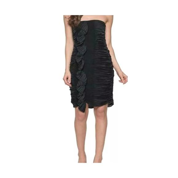 NWT Sz 4 Diane Von Furstenberg FERMINA Black Strapless Bodycon Dress - Picture 2 of 9